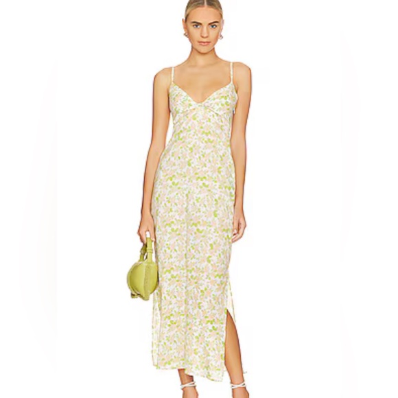 NWT Acacia Ansley maxi Dress. Color: Rosie / peach lime floral print. Size L - Picture 5 of 5